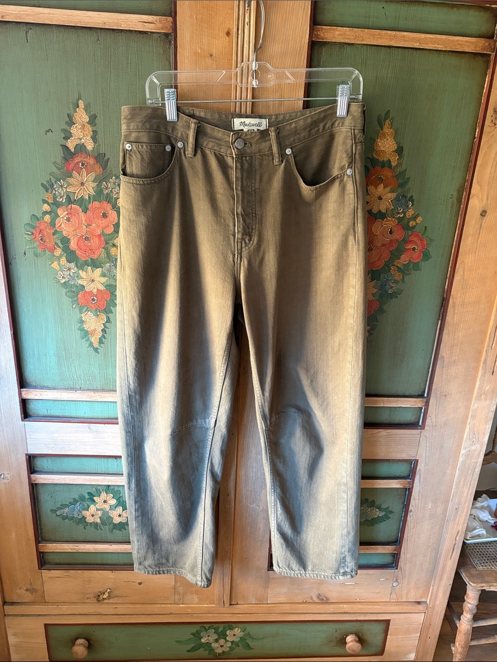 Madewell 100% Cotton Baggy Brown Jeans
